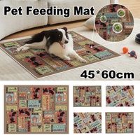 Waterproof Pet Floor Mat Carpet For Dog Cage Feeding Area Anti Slip Washable - Cat-White