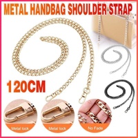 120cm Metal Handbag Shoulder Strap Bag Purse Chain Smooth Replacement Crossbody - Silver