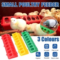 30cm Feeder Storage Trough Quail Drinker Plastic Wild Stable Chick Birds Pigeons - Yellow