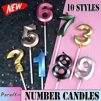 Classic Number Candles Individually Packed With Stand Birthday Make Up Ur Number Rose Gold - Number 5