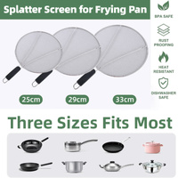 Stainless Steel Mesh Cover Anti Scald Filter Screen Anti Splash Lid For Kitchen - 29cm