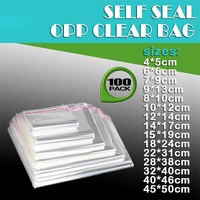 100Pcs Self-Adhesive Clear Opp Cellophane Bags with Air Hole - 6*6+2cm