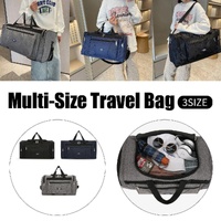 Large Capacity Waterproof Travel Luggage Bag Lightweight Foldable Handbag - Small-Grey
