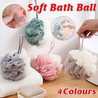 Bath Ball Mermaid Loofah Sponge Bath Puff Soft Ball Body Exfoliate Wash Shower - Apricot