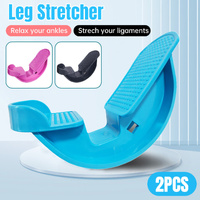 2PCS Tendon Plate Calf Stretcher Fitness Oblique Pedal Ankle Achilles Exercise - Black