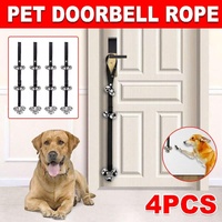 4PCS Pet Training Doorbell Rope Cat Teaser Toy Bell Interactive Play Rope Bell