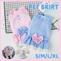 Cute Small Dog Dress Puppy Clothing Pet Apparel for Summer Fashion Outfit - Blue - S