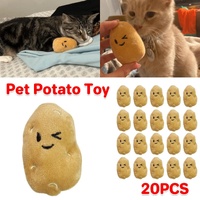 20PCS Handmade Cute Squeaky Little Potato Doll Pet Plush Doll For Dog Cat
