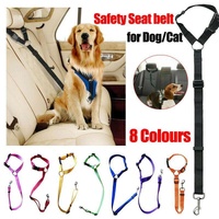 Adjustable Pet Dog Car Clip Lead Harness Strap for Vehicle Travel Restraint Use - Green
