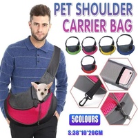 L Size Pet Shoulder Carrier Bag Puppy Cat Dog Travel Sling Backpack Portable - Yellow