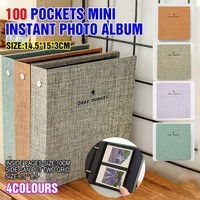 100 Pockets Mini Album for Fujifilm Instax Instant Photos - Grey