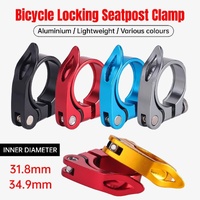 Quick Release Bicycle Seat Tube Clamp Multi Color Lever Lock Cycling Accessories - Silver-3-4