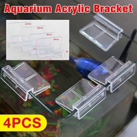 4Pcs Aquarium Fish Tank Glass Cover Support Holder Acrylic Clip Bracket 6/8/10/12mm - 8mm