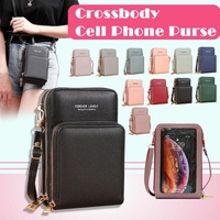 Women Crossbody Phone Purse Touch Screen Bag Rfid Blocking Wallet Shoulder Strap - Dark Blue