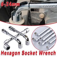 6-23mm L Shaped Socket Wrench Elbow Multi Size Hardware Repair Tool Set - 22mm