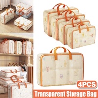 4pcs Large Capacity Quilt Storage Bags for Clothes Luggage Moving Organising Bag