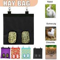Hay Bag Guinea Pig Rabbit Feeding Bag Animal Hay Feeder Bag Hanging Feeder - Yellow