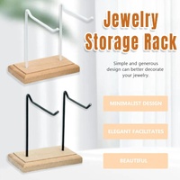 Iron Earrings Display Rack Jewellery Holder Hanging Keychain Bracelet Shelf - White
