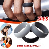 Silicone Rubber Ring Bands 3Pcs - 8