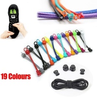 No Tie Elastic Shoelaces with Toggle Locks for Sneakers Running Walking Shoes - Pink