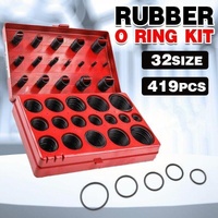 419 Pcs Rubber O Ring Kit Metric Grommet Seal Plumbing Garage O-Ring Assortment