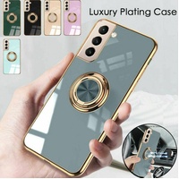 Dark Green Shockproof Ring Holder Case Cover for Samsung S22 Ultra S22 Plus Note 20 - Samsung Galaxy A33