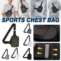 Sports Chest Bag Crossbody Backpack Mini Fashion Satchel for Outdoor Travel - Dark Blue