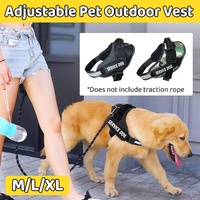 Adjustable Dog Vest Harness for Small Medium Dogs Comfortable No Pull Design - Black-XL