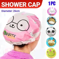 Reusable Women Girls Hair Wrap Waterproof Shower Bath Shower Cap Hat - Rabbit