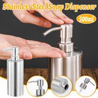 Stainless Steel Wall Mounted Soap Dispenser Hotel Bathroom Sanitizer Bottle - 500ML
