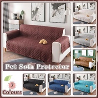 130X195cm Seater Pet Sofa Protector Cover Quilted Couch Covers Lounge Slipcover - Black