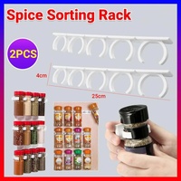 2Pcs Kitchen Spice Gripper Strip Jar Rack Organiser Storage Holder Wall
