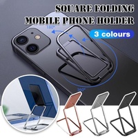 Portable Multifunctional Folding Metal Mobile Phone Holder Bracket Desktop Stand - Silver