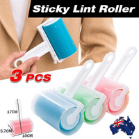 3PCS Washable Lint Rollers for Pet Hair Clothes Carpet Reusable Sticky Brush