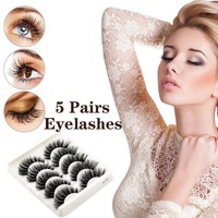 5 Pairs 3D Thick Mink Fake False Eyelashes Natural Long Wispy Makeup Lashes Au - 3D-55