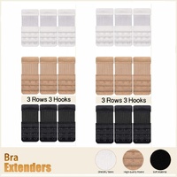 Maternity Strap Clip On Bra Extender Extension 3 Hooks Ladies Plus Size - Beige