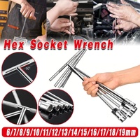 6-19mm Steel T Shaped Hex Wrench Hand Tool Spanner Socket Adapter Repair - 16mm