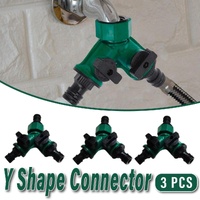 3PCS Versatile 2 Way Garden Hose Splitter Y Shape Water Pipe Connector Diverter