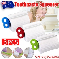 3X Toothpaste Squeezer Bathroom Tube Easy Stand Dispenser Rolling Holder Seat