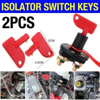 2Pcs Battery Car Off Spare Switch Universal Key Cut Power Isolator Kill Au Stock