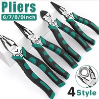 Labor-Saving Multi-Functional Tiger Pliers Flat Needle-Nose Diagonal Wire Pliers - Wire cutters-8inch