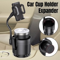 2 in 1 Car Phone Holder and Cup Holder Drink Organiser Water Bottle Holder
