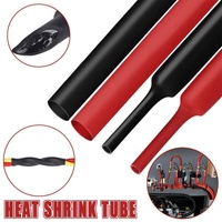 Grade Marine Heat Shrink Tubing 3:1 Wire Sleeve Glue Inside Fast Wrap Insulation Black - 19.1mm*1M