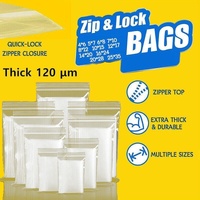 10/100PCS Thick Resealable Ziplock Bags in 12 Sizes Zip Lock Plastic Bags - 20x28cm-100pcs