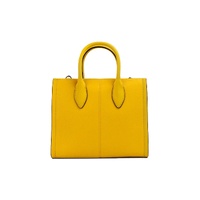 Michael Kors Women's Mirella Small Jasmine Yellow Leather Top Zip Shopper Tote Bag - One Size