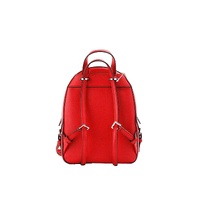Michael Kors Women's Jaycee Mini XS Bright Red Pebbled Leather Zip Pocket Backpack Bag - One Size