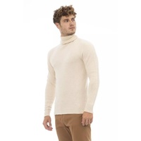 Alpha Studio Men's Beige Alpaca Leather Sweater - 52 IT