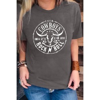 Azura Exchange Steer Head Pattern Print Short Sleeve Graphic Tee - 2XL