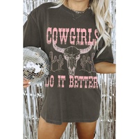 Azura Exchange COWGIRLS DO IT BETTER Graphic Print Oversized T Shirt - L
