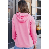 Azura Exchange Ripped Hooded Sweatshirt with Kangaroo Pocket - 2XL